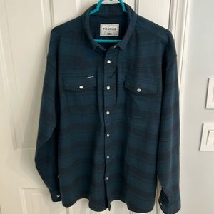 Poncho Outdoors Blue River shirt Size Large